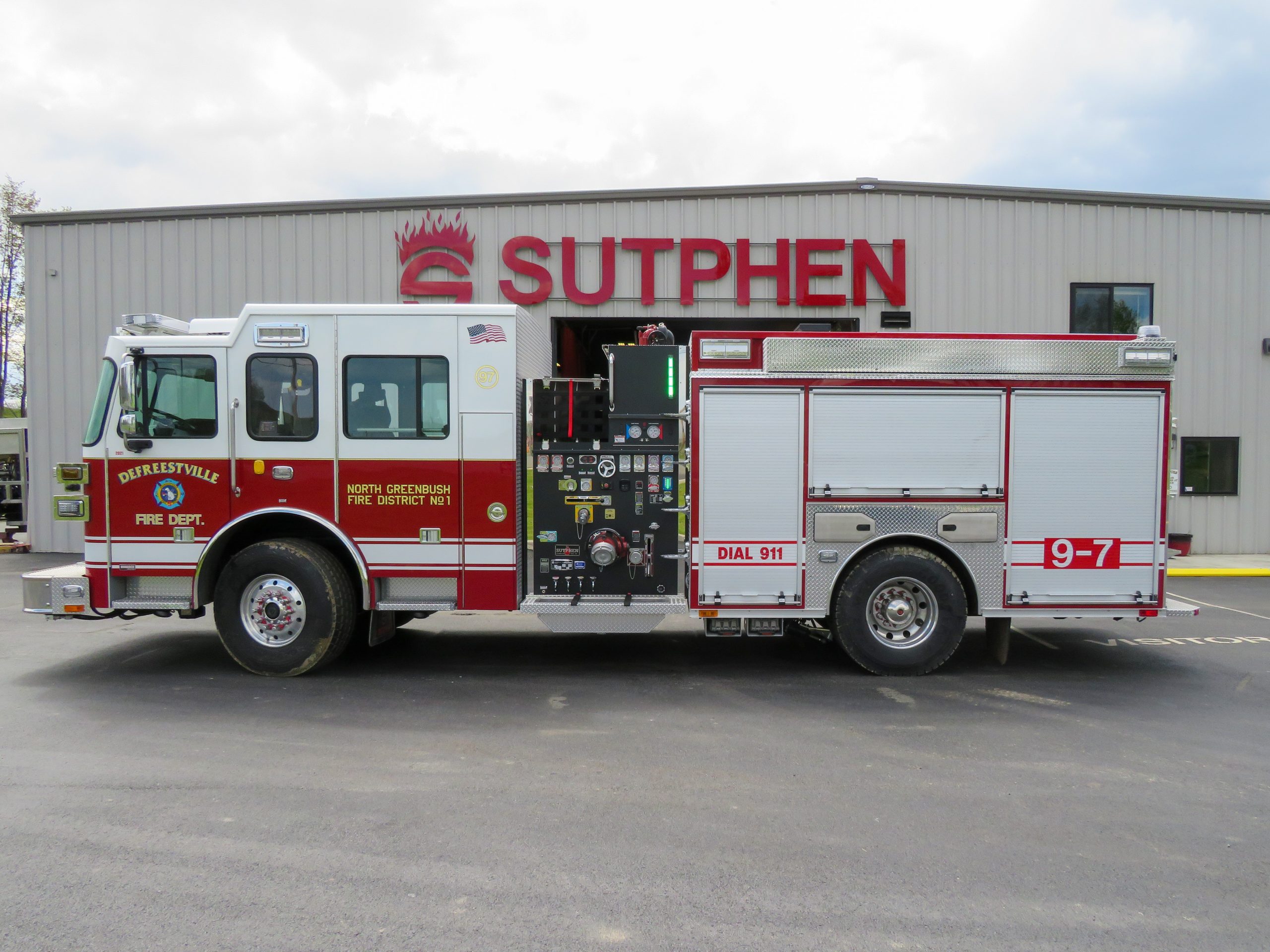 Sutphen Builds Identical Pumpers for Two North Greenbush (NY) Fire