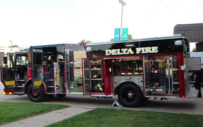 Delta Township (MI) Fire Department Gets Sutphen Rescue-Pumper; Orders Second Identical Rig Along with Sutphen SPH100 Aerial Platform