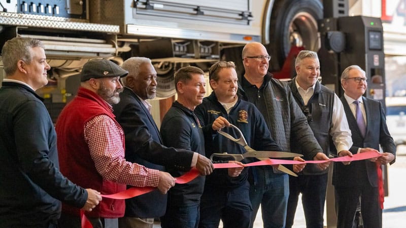 ft-smith-fire-maintenance-facility Department personnel and city leaders celebrated the new facility's opening with a ribbon cutting ceremony Tuesday. (Source: Fort Smith Fire Department Facebook page)