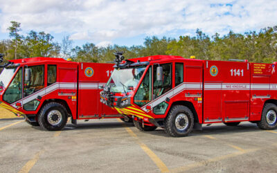 U.S. Navy Takes Delivery of Two E-ONE Reduced-Size TITAN ARFF Trucks