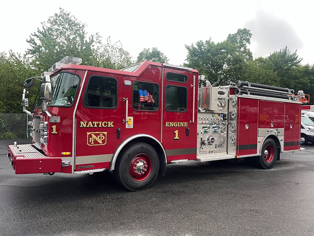 Natick (MA) Fire Department, E-ONE pumper.